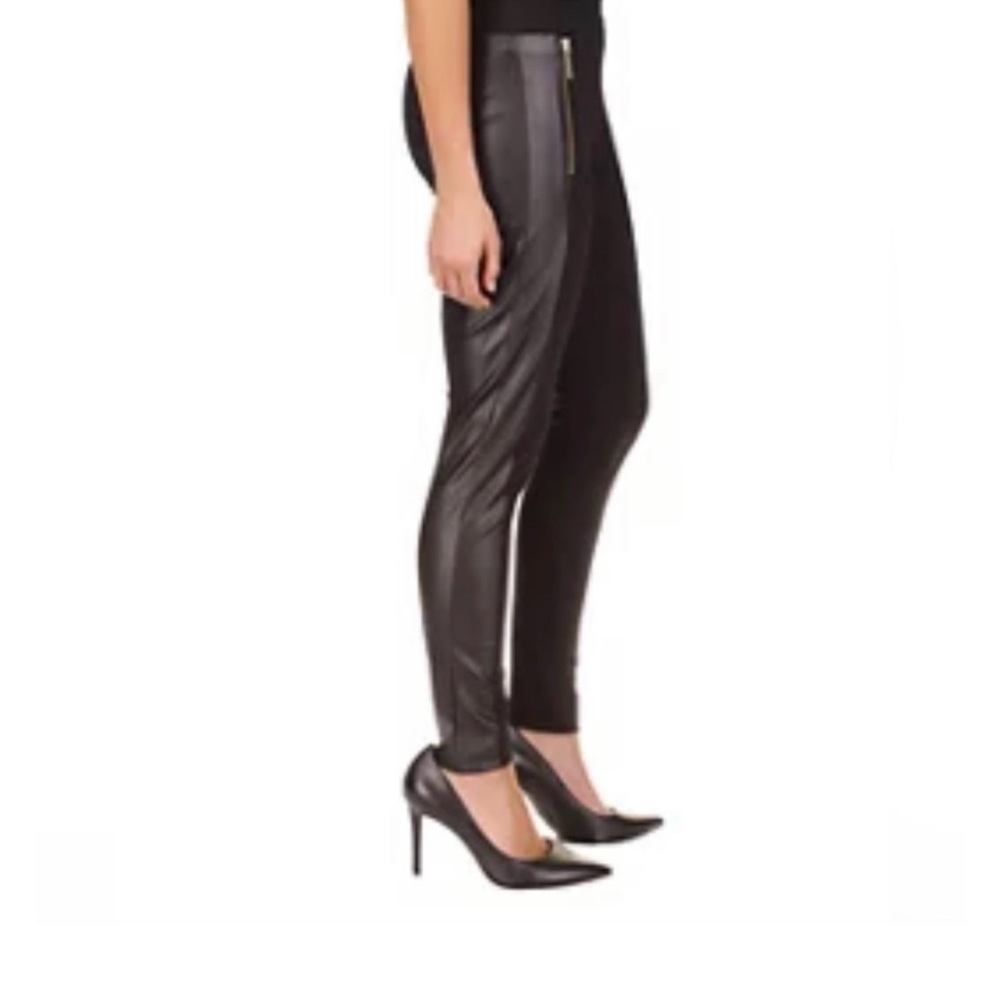MICHAEL MICHAEL KORS NWT FAUX LEATHER BLACK LEGGINGS SIZE SMALL $139 RETAIL